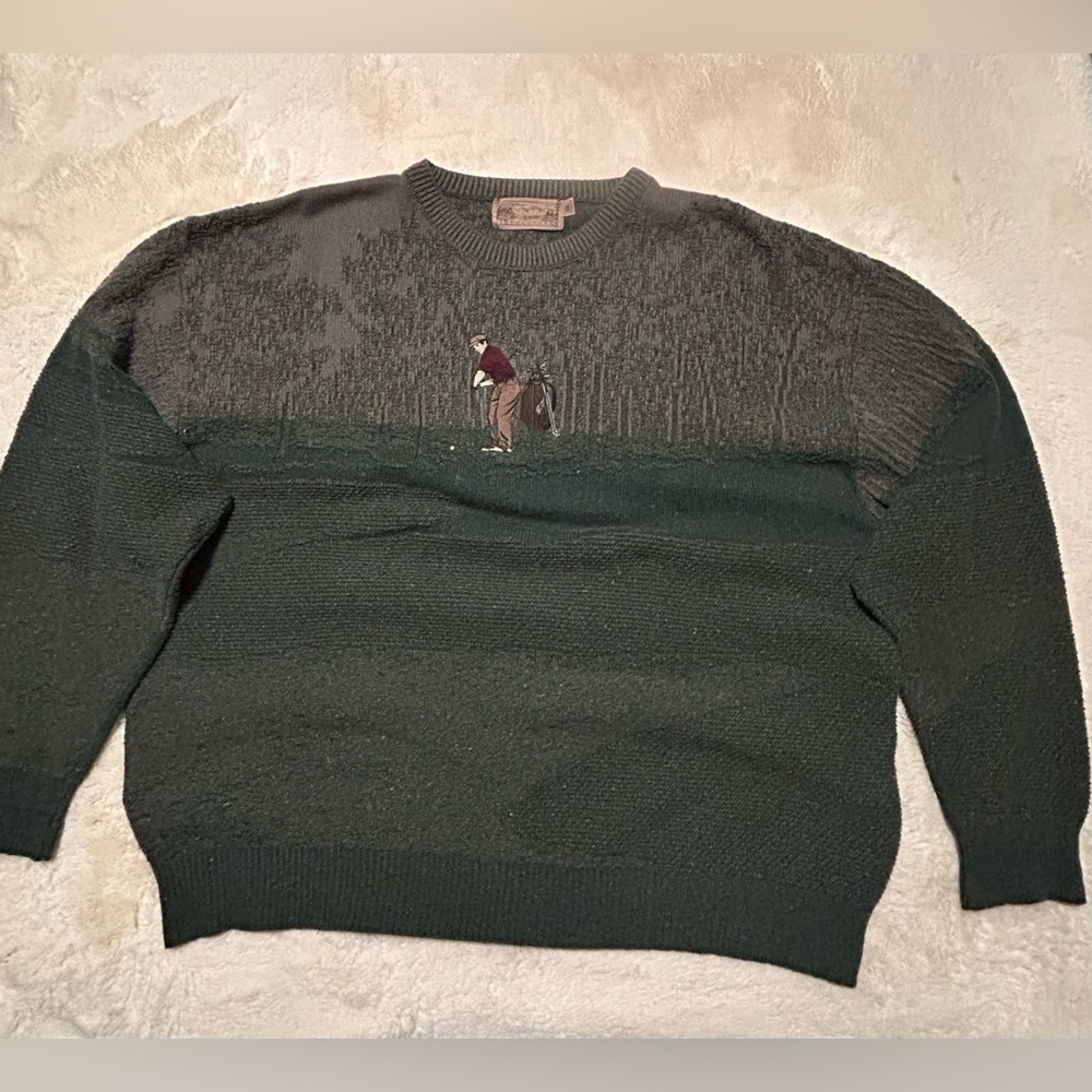 Men's #vintage Golf Sweater - Picture 8 of 13